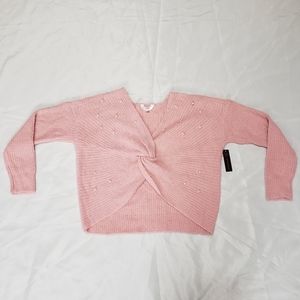 Women's Twist Pearl Sweater.